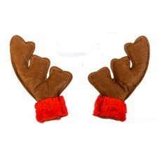 Χριστουγεννιάτικη Στέκα Κέρατα Ταράνδου Κόκκινη (13cm) 